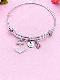 Anchor Charm Silver Bracelet, N866A