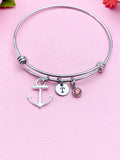 Anchor Charm Silver Bracelet, N866A