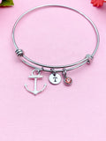 Anchor Charm Silver Bracelet, N866A