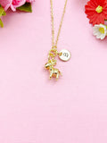 Donkey Necklace, Gold Cute Donkey Charm Necklace, N5971