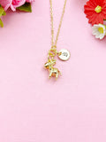 Donkey Necklace, Gold Cute Donkey Charm Necklace, N5971