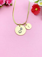 Sousaphone Charm Necklace, Silver or Gold Stainless Steel Musician Necklace, D492