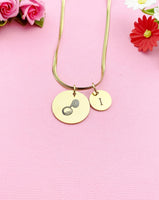 Sousaphone Charm Necklace, Silver or Gold Stainless Steel Musician Necklace, D492