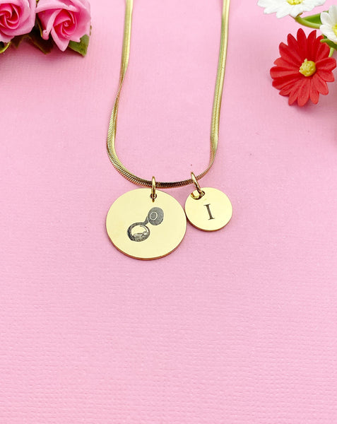 Sousaphone Charm Necklace, Silver or Gold Stainless Steel Musician Necklace, D492