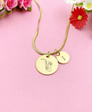 Saxophone Charm Necklace, Silver or Gold Stainless Steel Musician Necklace, D493