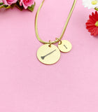 Oboe Charm Necklace, Silver or Gold Stainless Steel Musician Necklace, D495