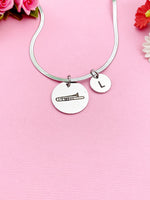 Trombone Charm Necklace, Silver or Gold Stainless Steel Musician Necklace, D500
