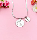 Cymbals Charm Necklace, Silver or Gold Stainless Steel Musician Necklace, D502