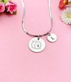 Cymbals Charm Necklace, Silver or Gold Stainless Steel Musician Necklace, D502