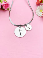 Bassoon Charm Necklace, Silver or Gold Stainless Steel Musician Necklace, D504