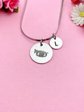 Baritone Horn Charm Necklace, Silver or Gold Stainless Steel Musician Necklace, D507