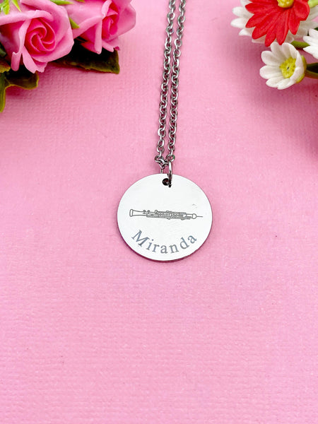 Oboe Charm Necklace Music Instrument School Marching Band Gifts, D510