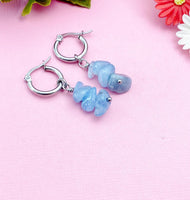 Aquamarine Earrings, Natural Gemstone Jewelry, N3972