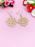 Chinese Knot Charm Earrings, Gold Plated Chinese Knot Earrings, Chinese Knot Jewelry, N2706