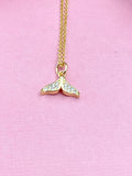 Whalr Tail Necklace, Gold Necklace, N6057