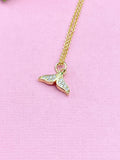 Whalr Tail Necklace, Gold Necklace, N6057