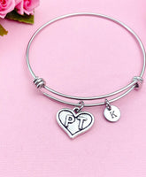 Physical Therapist Bracelet, PT Heart Charm, Physical Therapist Jewelry Gifts, N4572