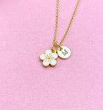 Cherry Blossom Japanese Sakura Charm Gold Necklace, N5301