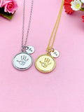 Palm Print Charm Necklace, Baby Palm Print Hand, N3851