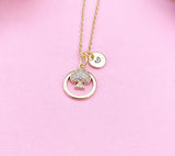 Spades Charm Gold Necklace, Play Card, Poker,  N4090