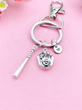 Silver Baseball Charm Keychain, Baseball School Gift, Baseball Player Gift, Personalized Gift, N1594