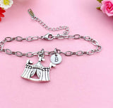 Circus Tent Charm Stainless Steel Bracelet, Summer, Festival, Fair, N1949A