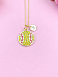 Tennis Charm Necklace in Gold, Coach Senior High School Sport Jewelry Gift, N5867