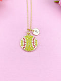 Tennis Charm Necklace in Gold, Coach Senior High School Sport Jewelry Gift, N5867