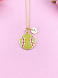 Tennis Charm Necklace in Gold, Coach Senior High School Sport Jewelry Gift, N5867