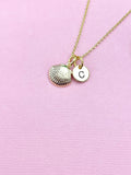 Shell Necklace, Gold Sea Shell Charm Necklace, N3030