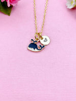 Whale Necklace, Gold Whale Charm, N1069