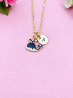Whale Necklace, Gold Whale Charm, N1069