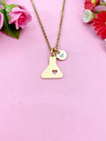 Gold Beaker Charm Necklace, Gifts for Researcher, N4186