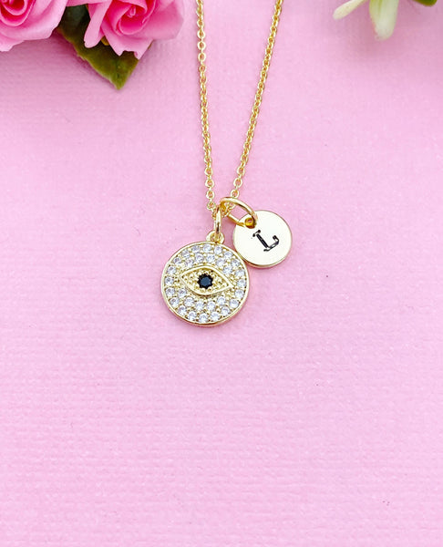 Evil Eye Charm Necklace,