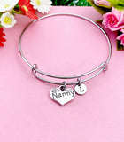 Nanny Heart Charm Silver Bracelet, N3938