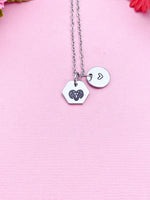 Aries Charm Necklace, Aries Ram, Silver Necklace, D513