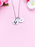 Taurus Bull Charm Necklace, Silver Necklace, D516