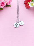 Capricorn Sea Goat  Charm Necklace, Silver Necklace, D518