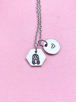 Virgo Maiden Charm Necklace, Silver Necklace, D521