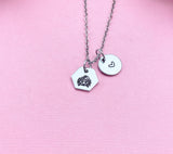 Cancer Crab Charm Necklace, Silver Necklace, D523
