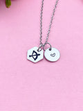 Libra Scales Charm Necklace, Silver Necklace, D524
