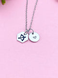 Libra Scales Charm Necklace, Silver Necklace, D524