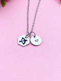 Libra Scales Charm Necklace, Silver Necklace, D524