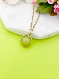 Peridot Spinner Gold Necklace, N6085A