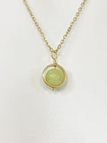 Peridot Spinner Gold Necklace, N6085A