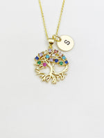 Tree Charm Gold Necklace, N3226