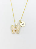 Gold Butterfly Necklace, N3334