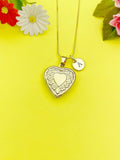 Locket Bow knot Necklace, Love, Keepsake Photo Frame, N4043A