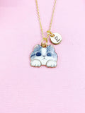 Cat Necklace, Gold Cute Cat Charm Necklace, N5904