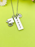 Graduation Cap Charm Necklace, Graduation Gifts, D525